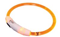 Nobby LED Leuchthalsband Visible transparent/orange S