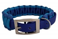 Bleeshart Biothane Paracord Hundehalsband Blue 20-25cm